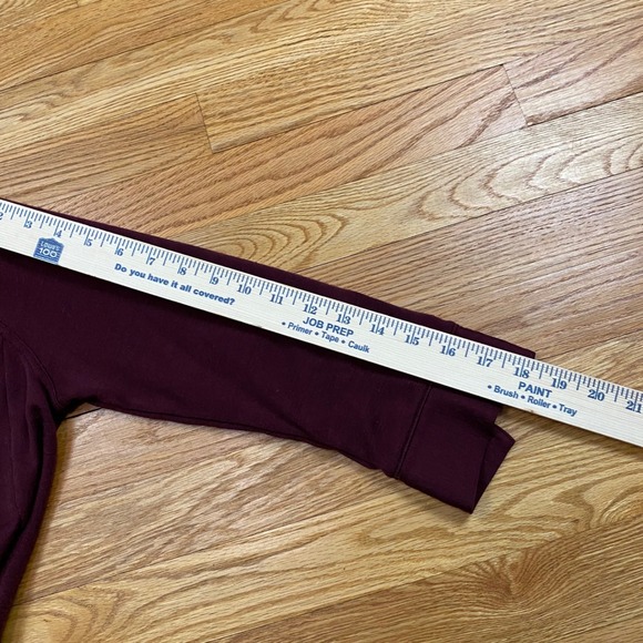 L.L. Bean Wool Henley Dress Womens 10P Burgundy A-Line Knit Dark Academia - Picture 6 of 7